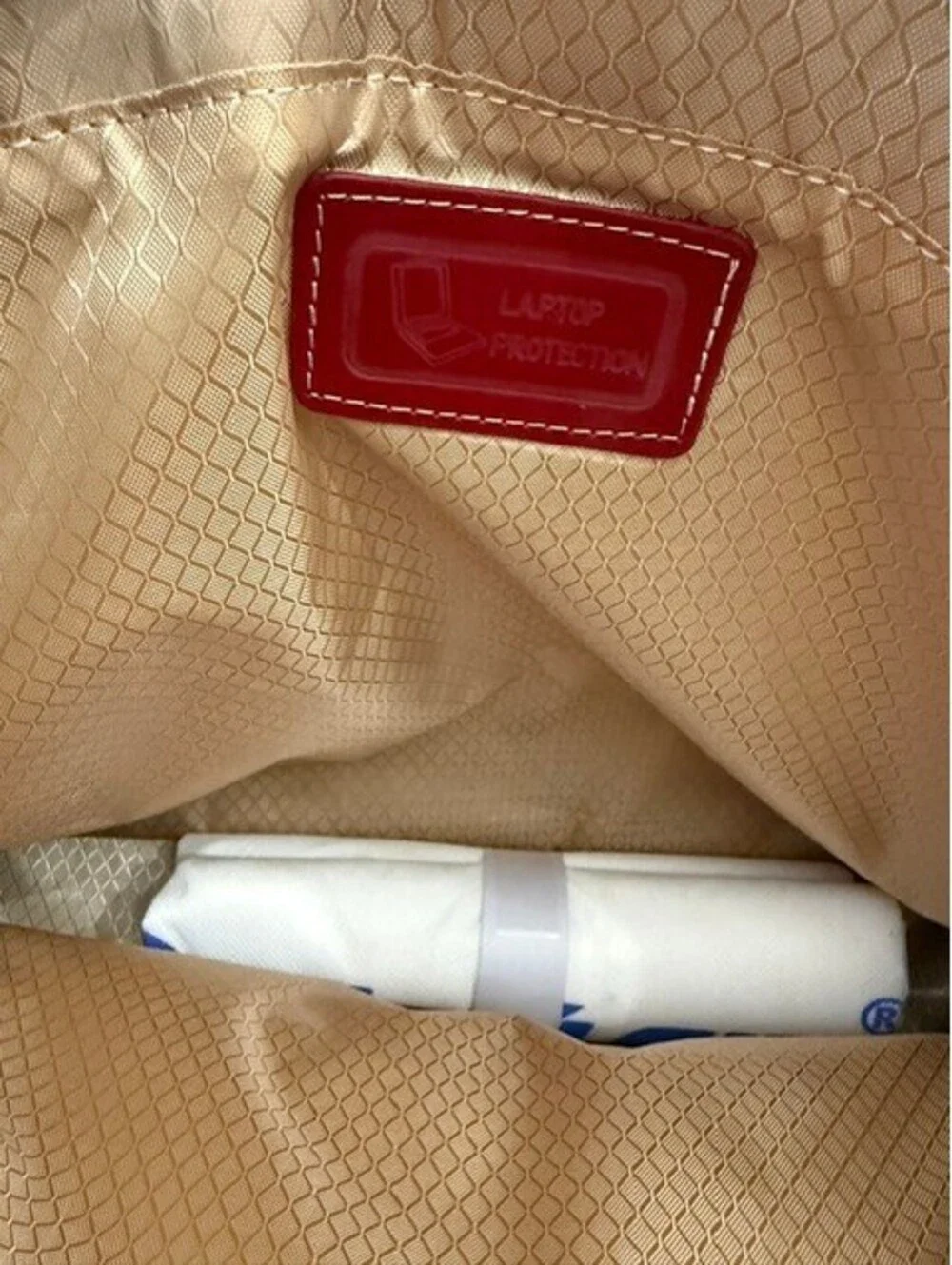 NWT McKlein Serra laptop tote real leather in red silver hardware - STUNNING